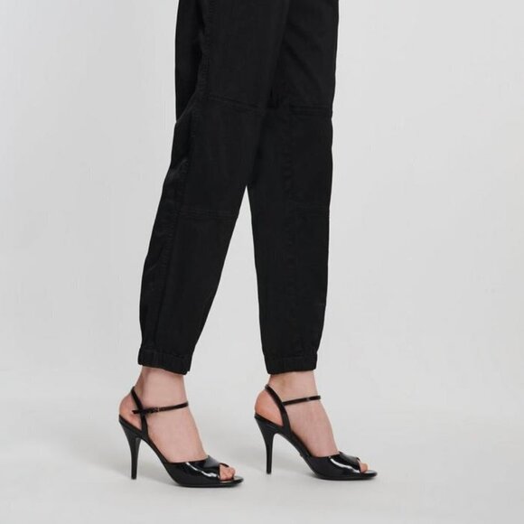 NWT J Brand black satin cargo jogger pants - Picture 9 of 10